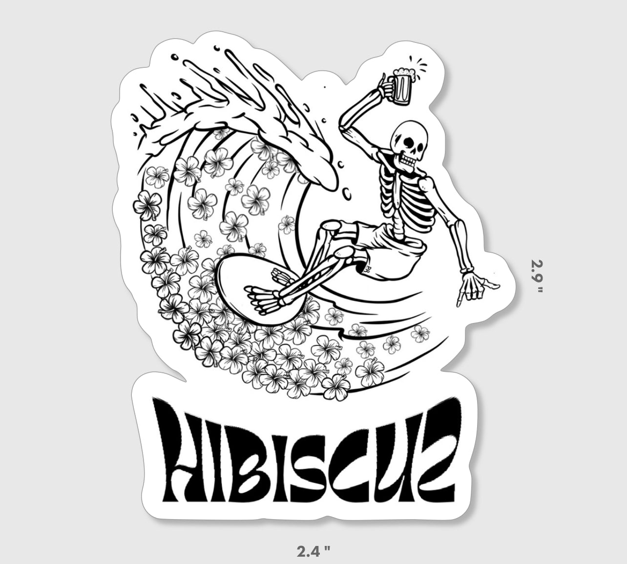 Spooky Surfer sticker